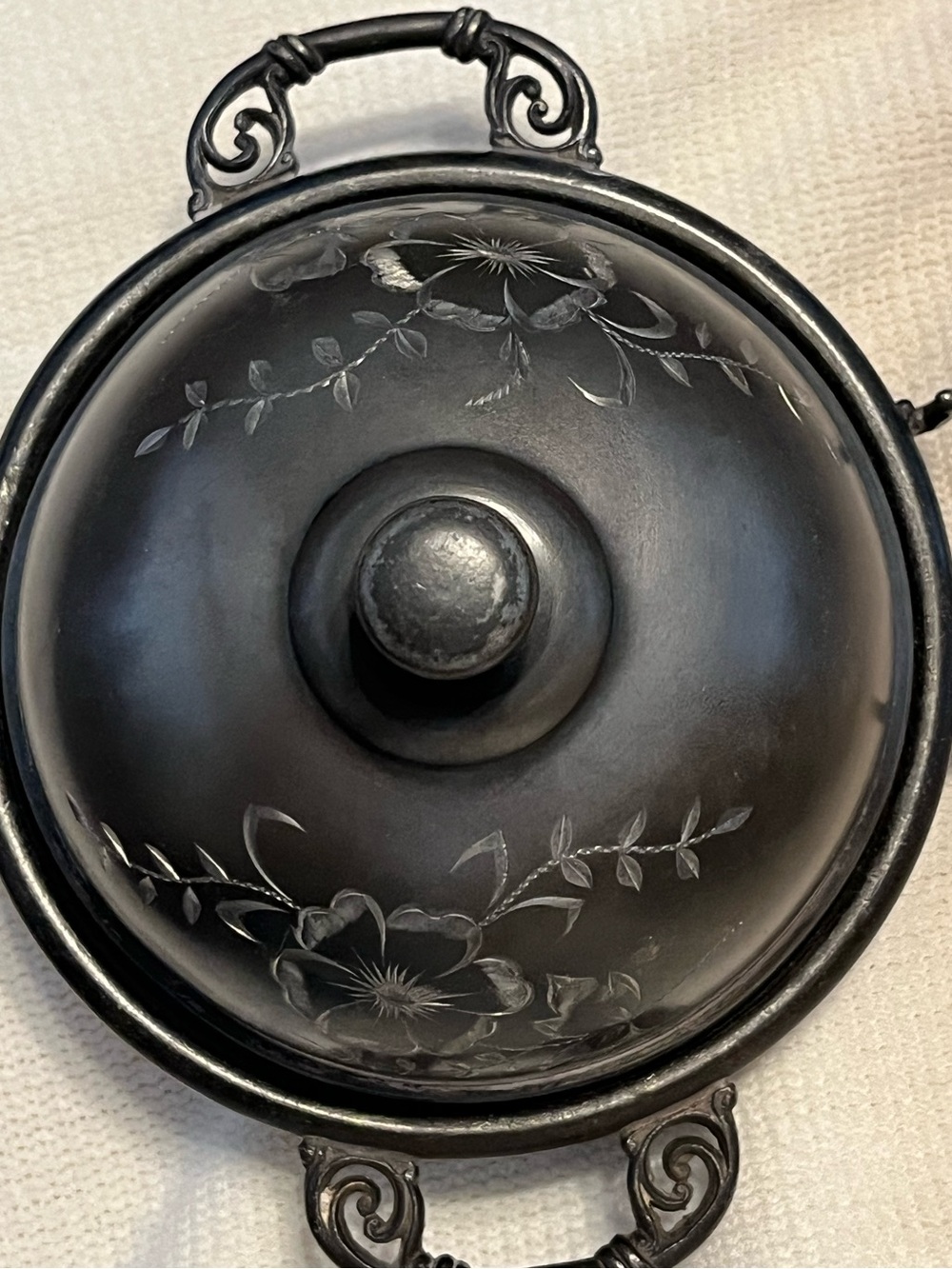 Antique Silver Plate Butter/Caviar serving dish. 3 piece from late 1800s